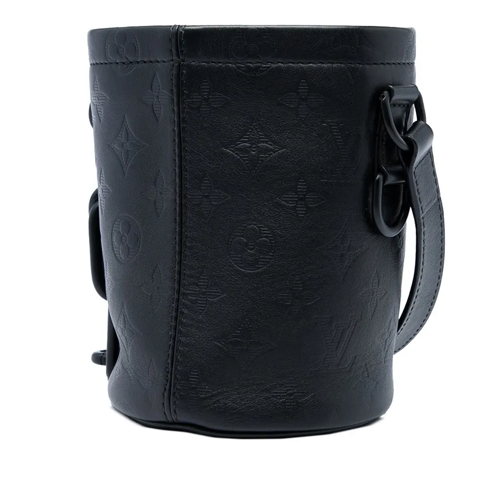 Louis Vuitton Monogram Shadow Nano Chalk Black Leather Very good - Back View