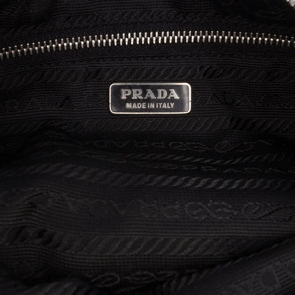 Prada Tessuto Sirio Shoulder Bag Black Very good - Box View