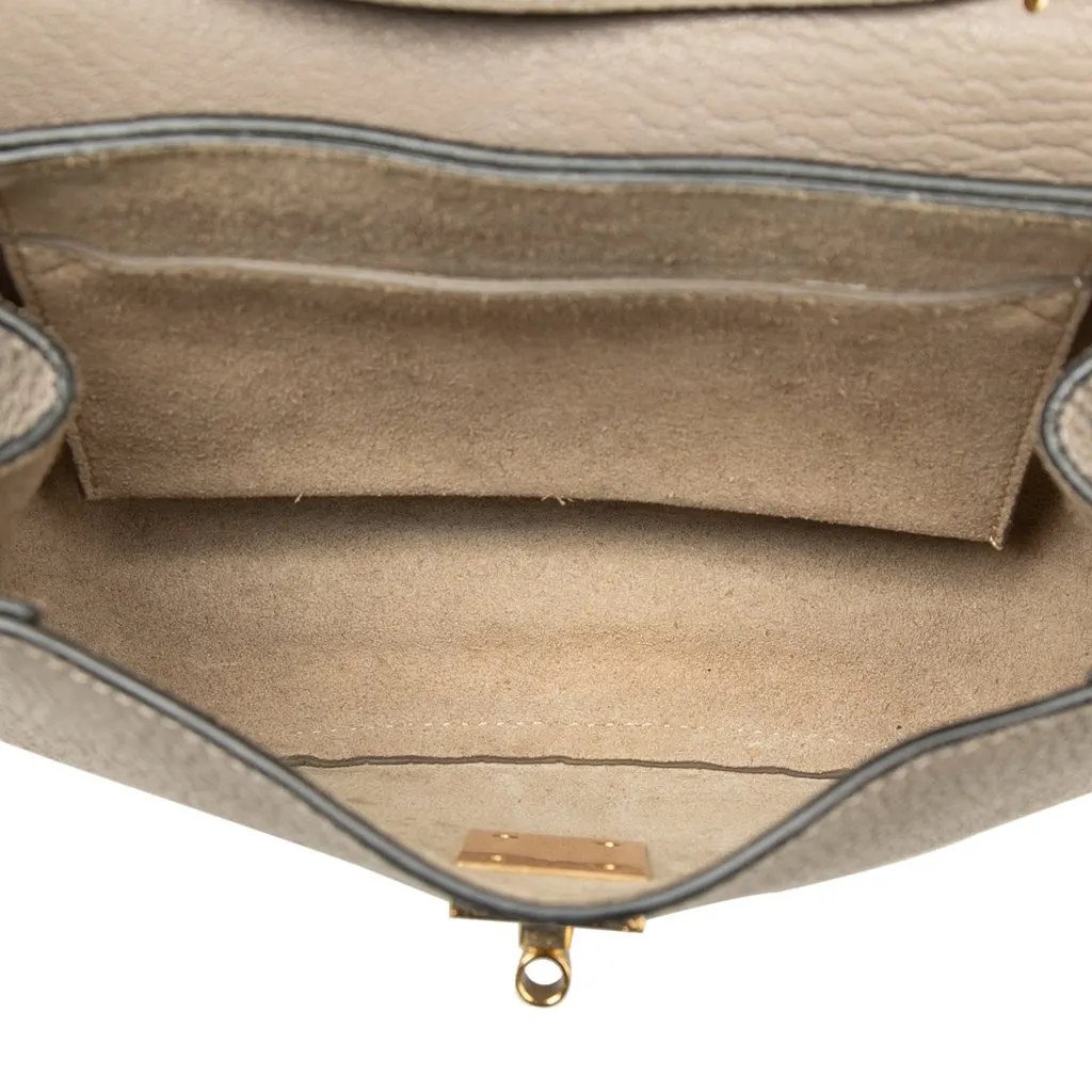 Chloé Mini Grained Lambskin Drew Crossbody Brown Leather Good - Model View