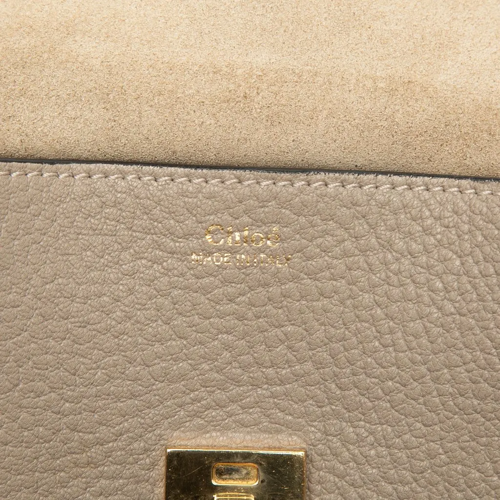 Chloé Mini Grained Lambskin Drew Crossbody Brown Leather Good - Box View