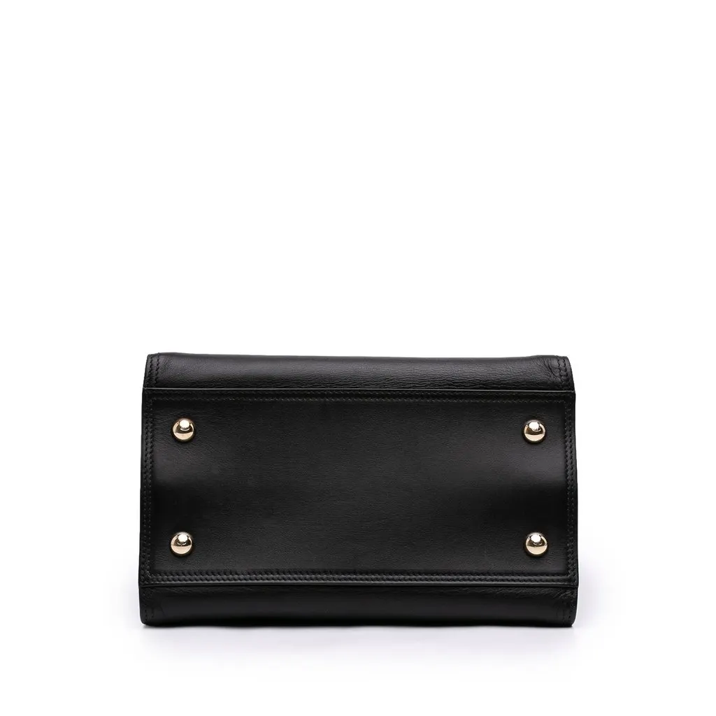 Valentino Leather Rockstud Cabana Satchel Black Leather Very good - Inside View
