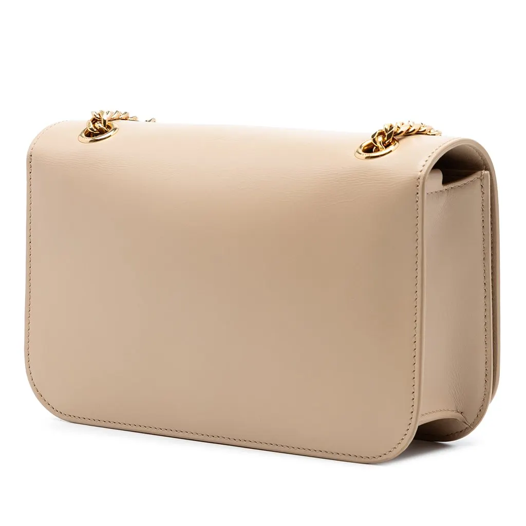 Celine Medium Calfskin Triomphe Frame Crossbody Beige Leather Very good - Back View