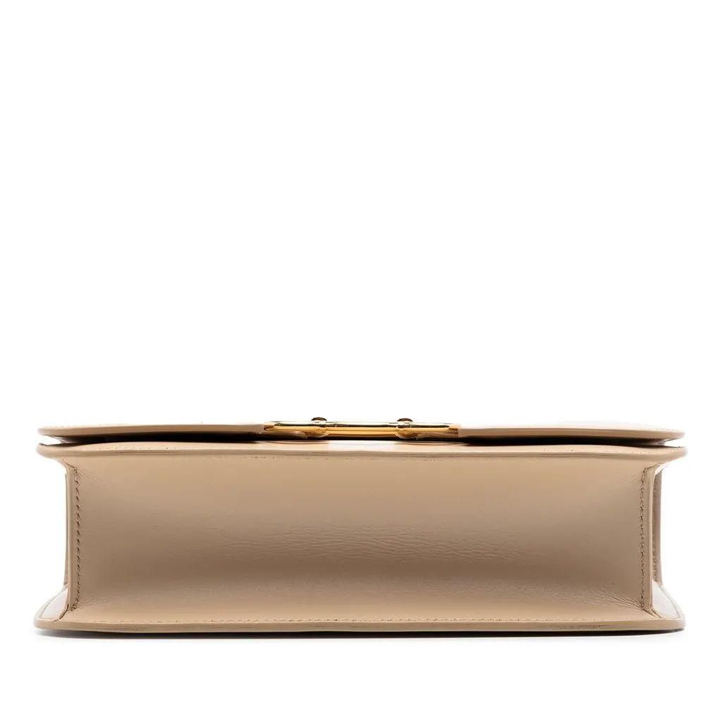 Celine Medium Calfskin Triomphe Frame Crossbody Beige Leather Very good - Inside View
