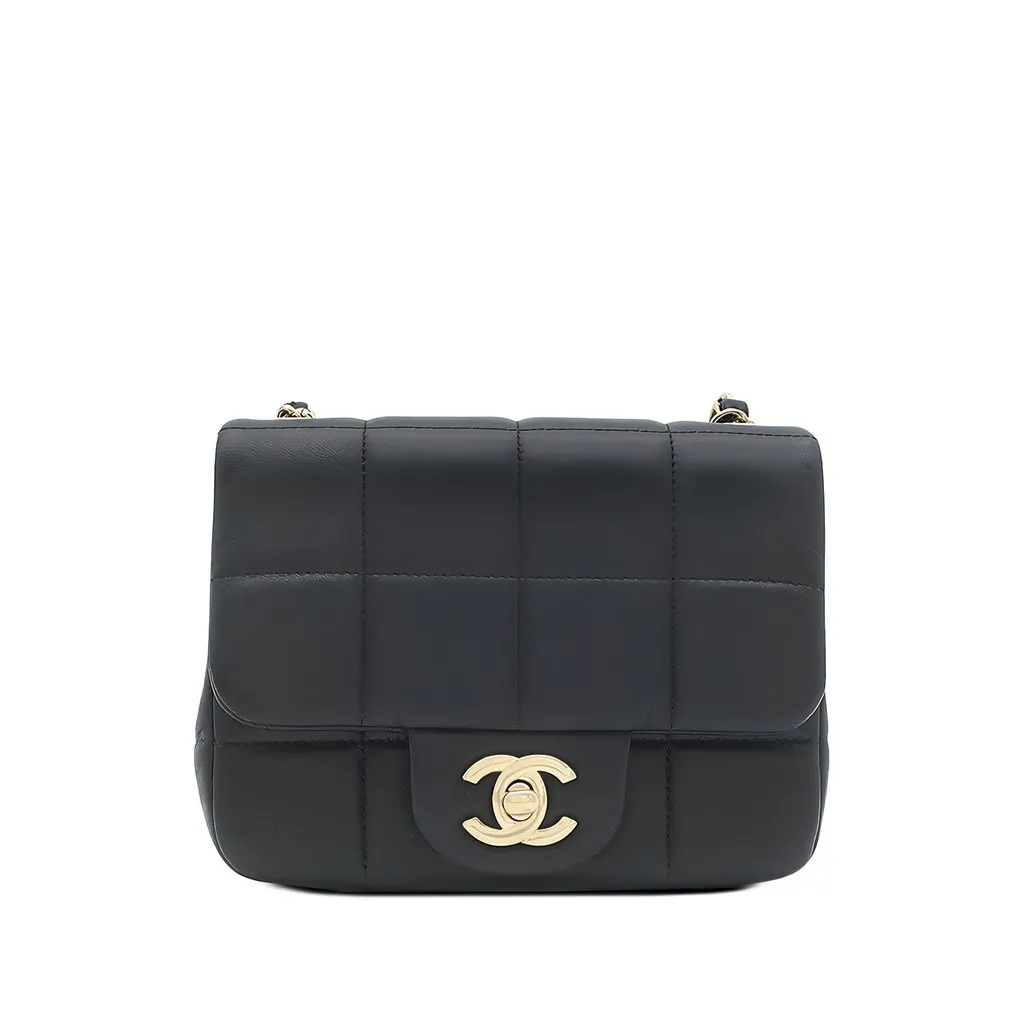 Chanel Mini Quilted Lambskin Resin Crystal Square Monacoco Flap