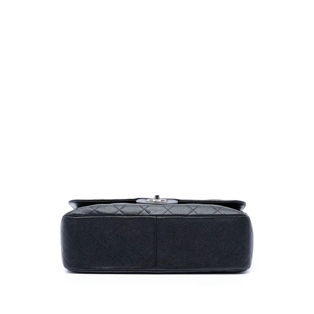 Chanel Jumbo Classic Caviar Double Flap Black Leather Very good - Inside View