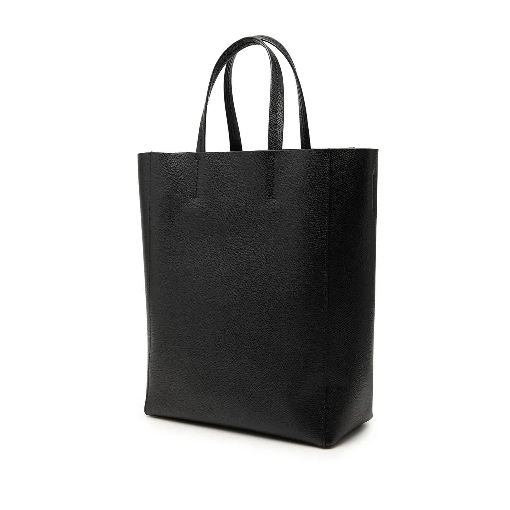 Celine Small Grained Calfskin Vertical Cabas Tote Black Leather Very good - Back View