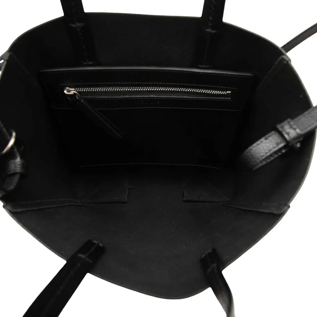 Celine Small Grained Calfskin Vertical Cabas Tote Black Leather Very good - Model View