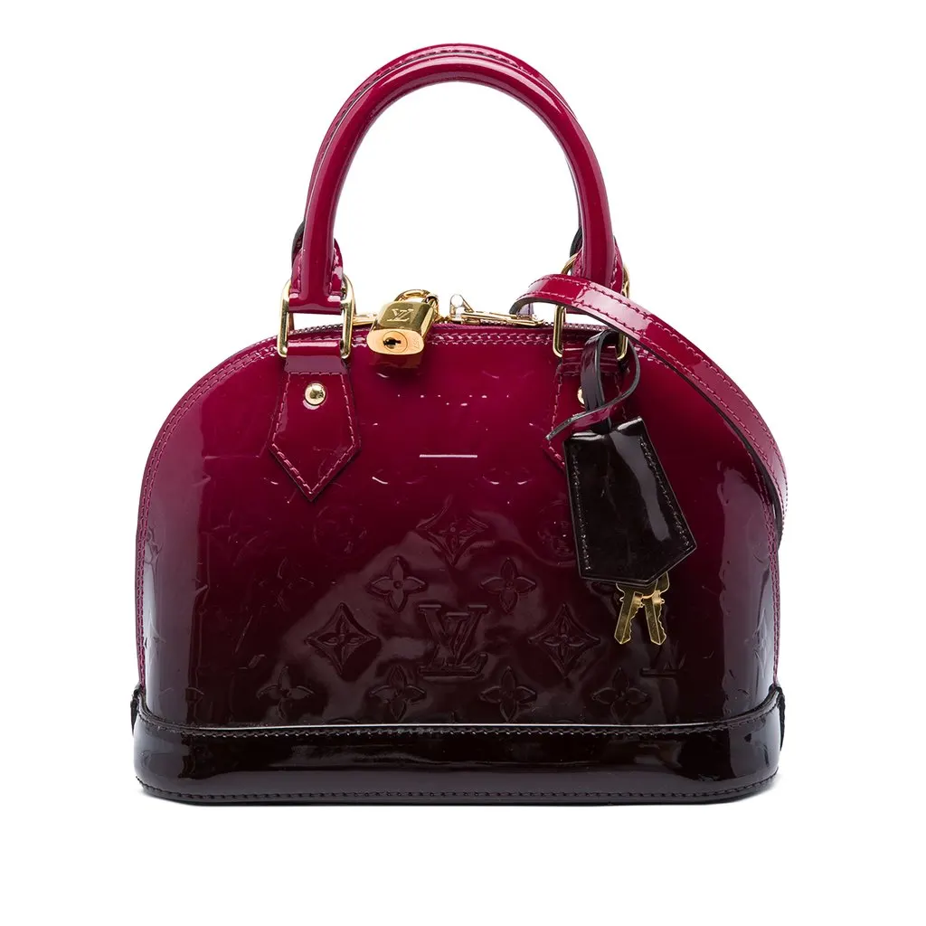 Louis Vuitton Monogram Vernis Ombre Alma BB Red Leather Very good - Front View