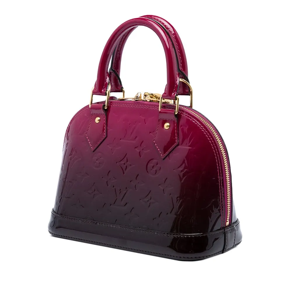 Louis Vuitton Monogram Vernis Ombre Alma BB Red Leather Very good - Back View