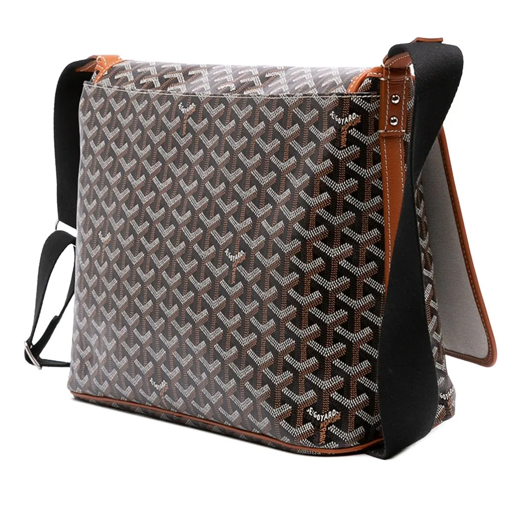 Goyard Goyardine Capetien MM Messenger Bag Black Very good - Back View