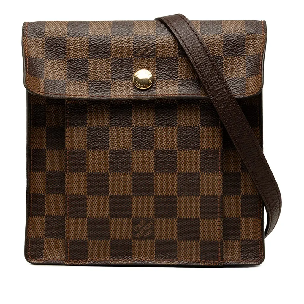 Louis Vuitton Damier Ebene Pimlico Brown Canvas Good - Front View