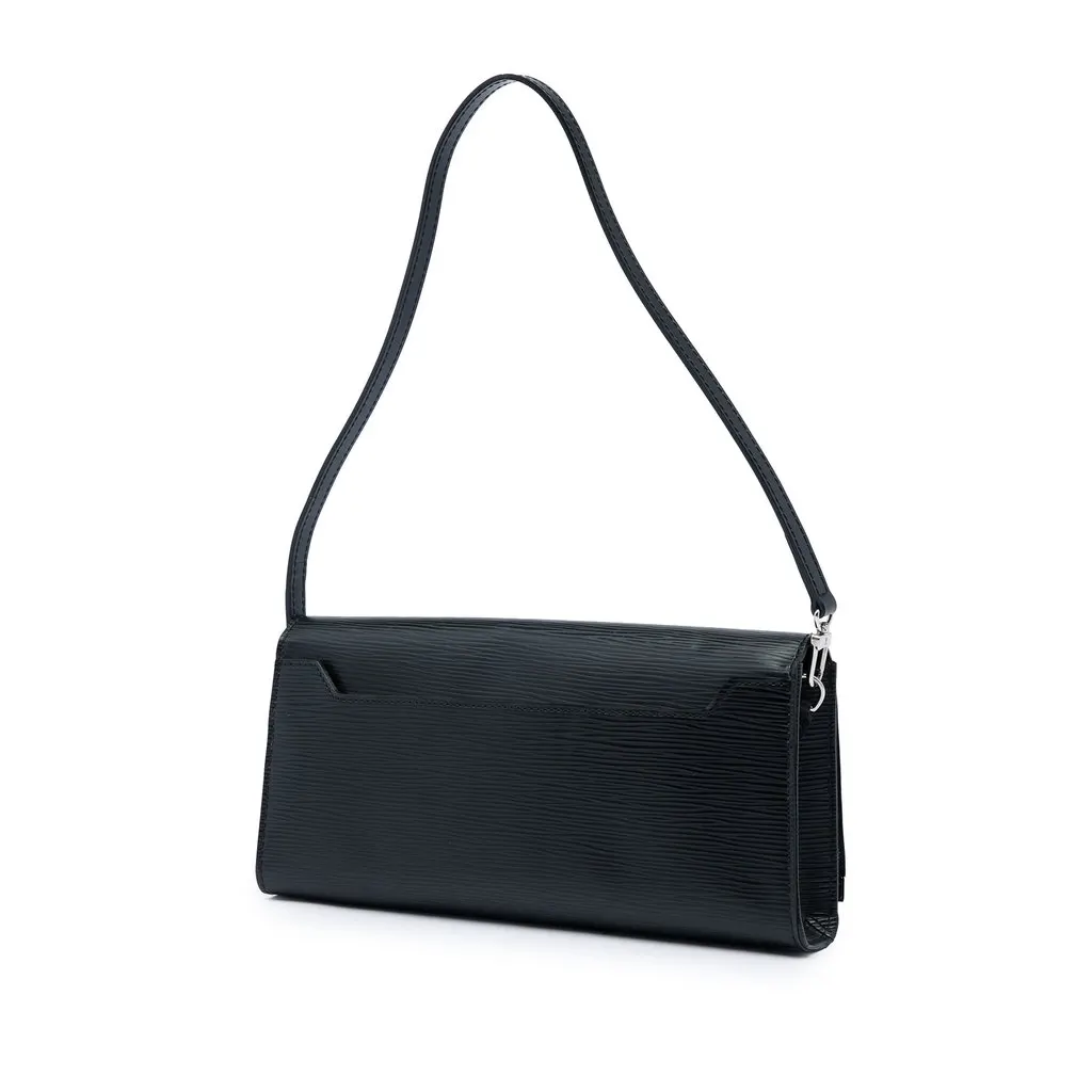Louis Vuitton Epi Sevigne Clutch Black Leather Very good - Back View