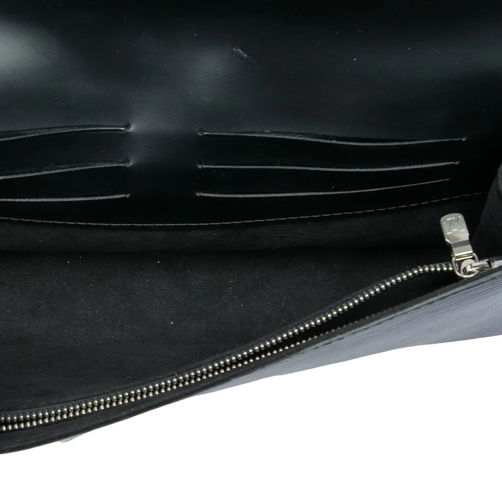 Louis Vuitton Epi Sevigne Clutch Black Leather Very good - Model View