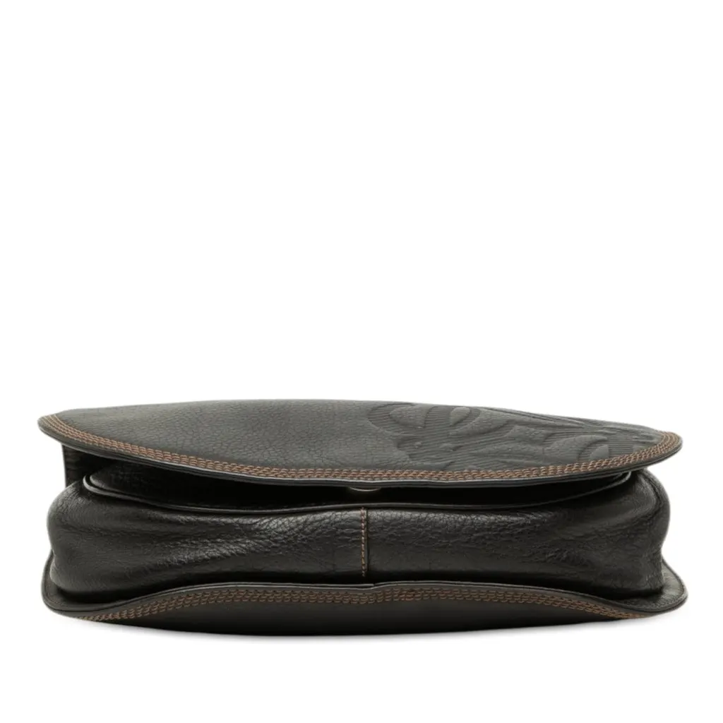 LOEWE Leather Anagram Flap Crossbody Black Leather Very good - Inside View
