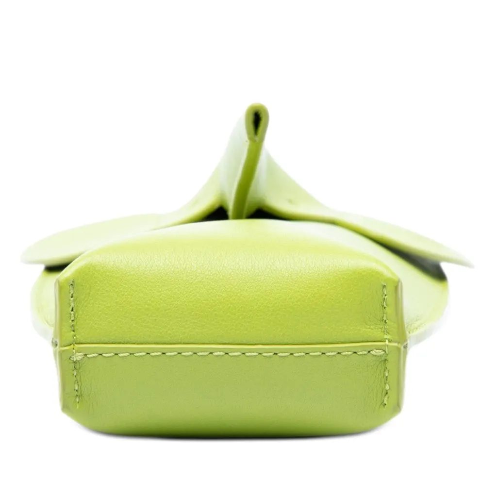 LOEWE Leather Elephant Pocket Crossbody Green Leather Very good - Inside View
