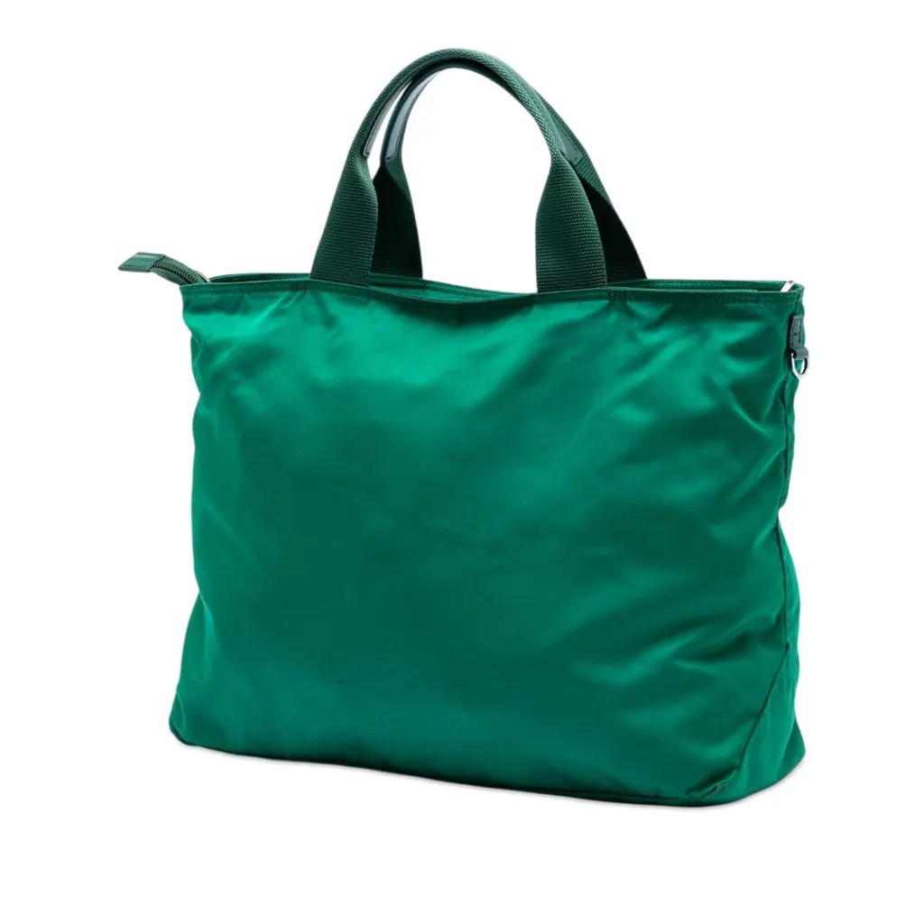Prada Tessuto Satchel Green Very good - Back View