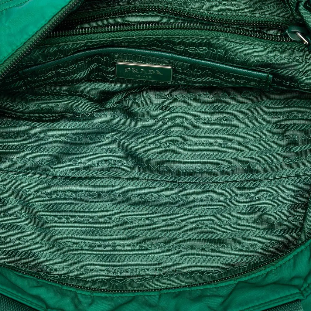 Prada Tessuto Satchel Green Very good - Model View
