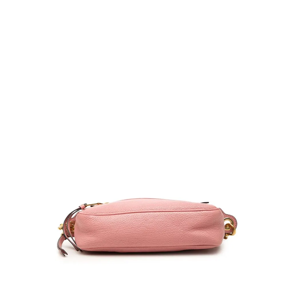 Miu Miu Goatskin Madras Camera Bag Pink Leather Very good - Inside View