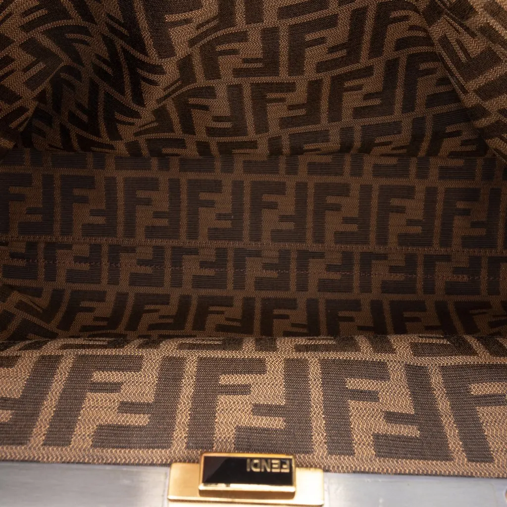 Fendi Large Goatskin Peekaboo Iconic Satchel Black Leather Very good - Box View