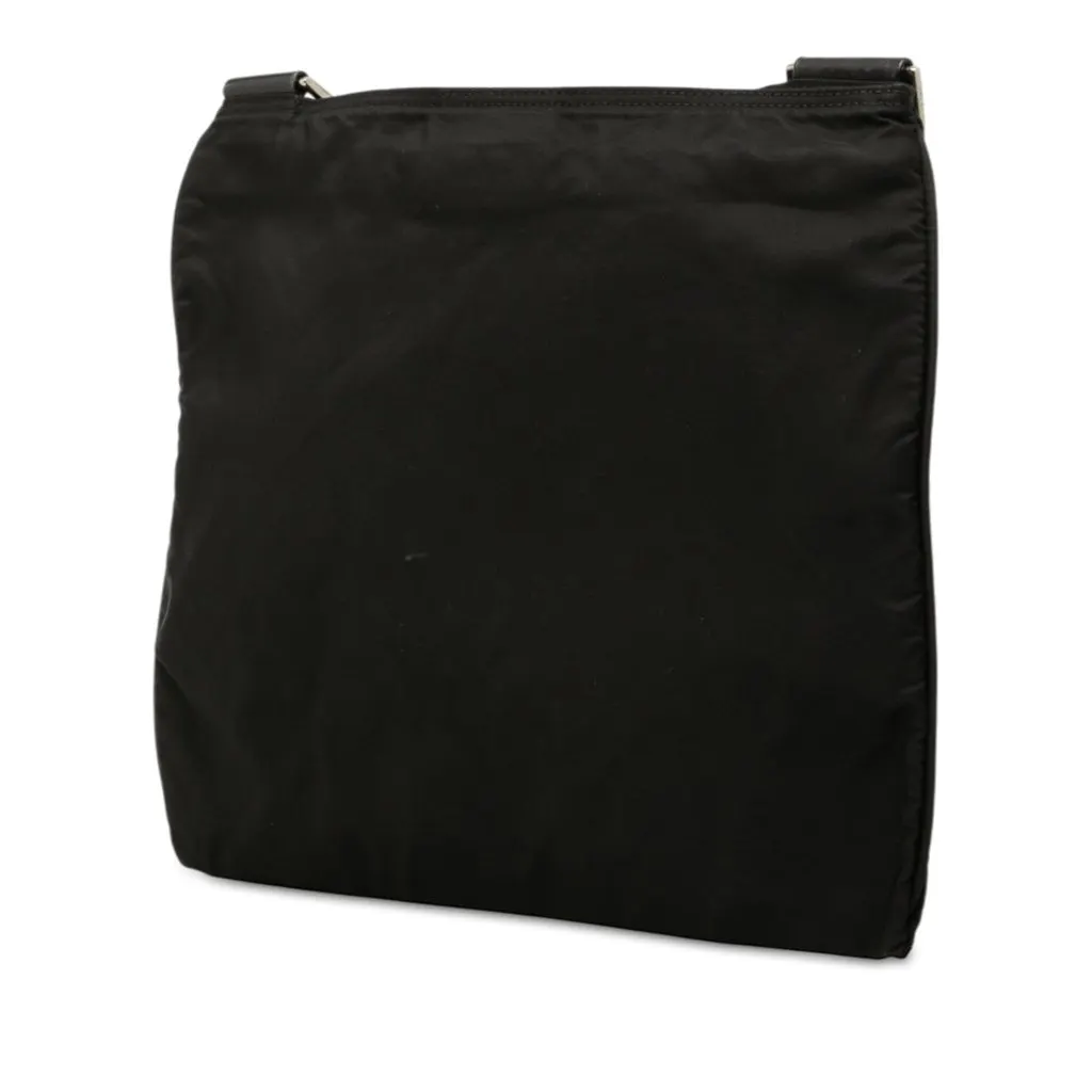 Prada Tessuto Zip Top Crossbody Black Very good - Back View