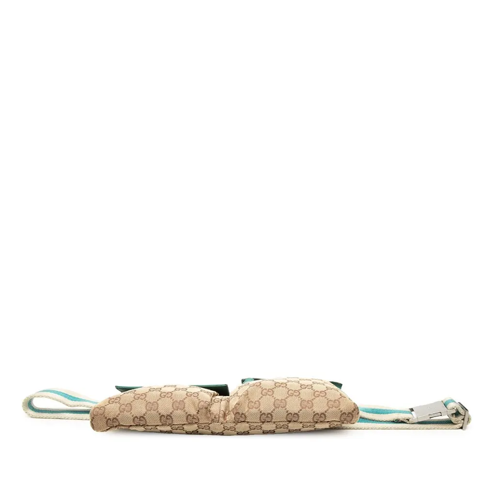 Gucci GG Canvas Web Double Pocket Belt Bag Beige Very good - Inside View