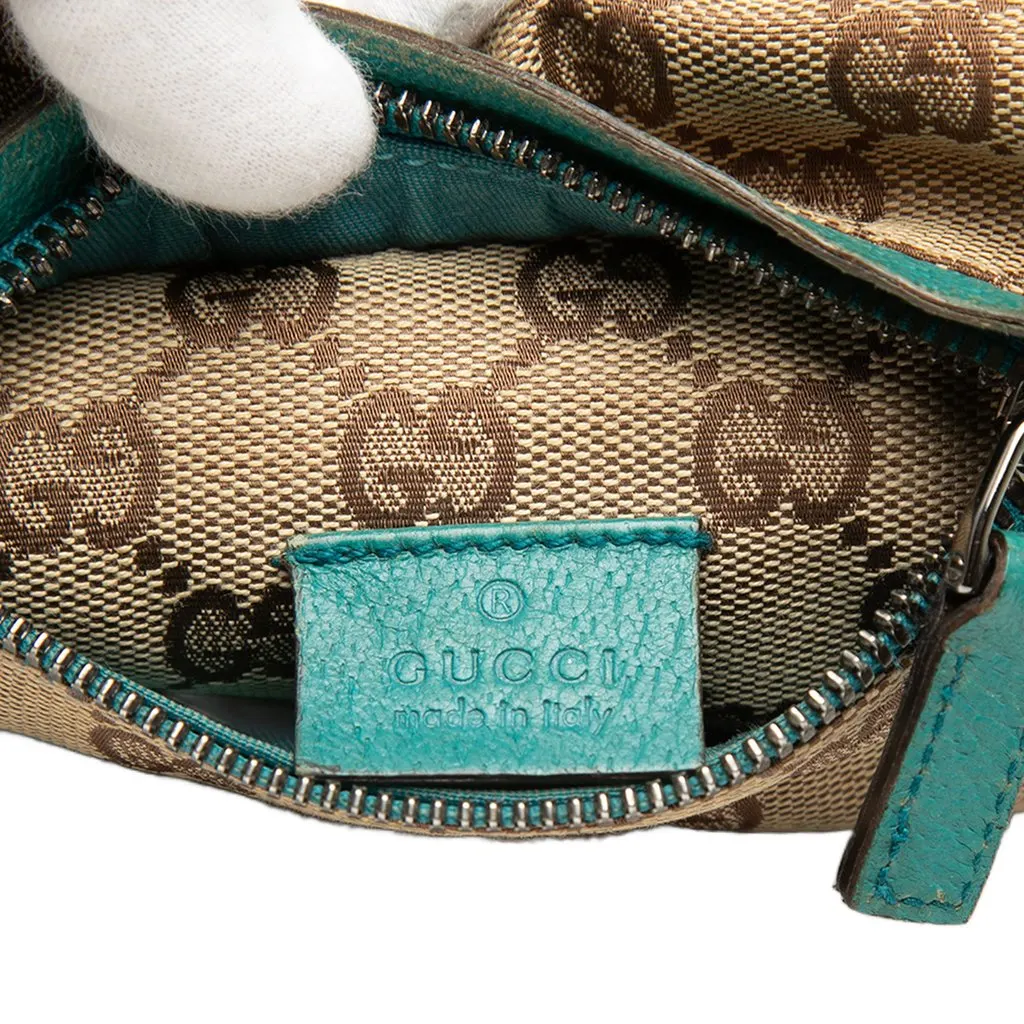Gucci GG Canvas Web Double Pocket Belt Bag Beige Very good - Box View