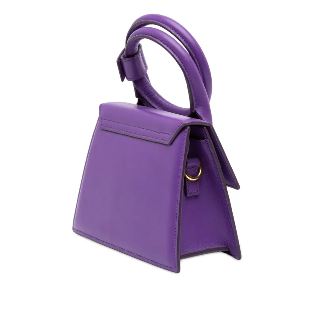 Jacquemus Leather Le Chiquito Noeud Purple Leather Good - Back View