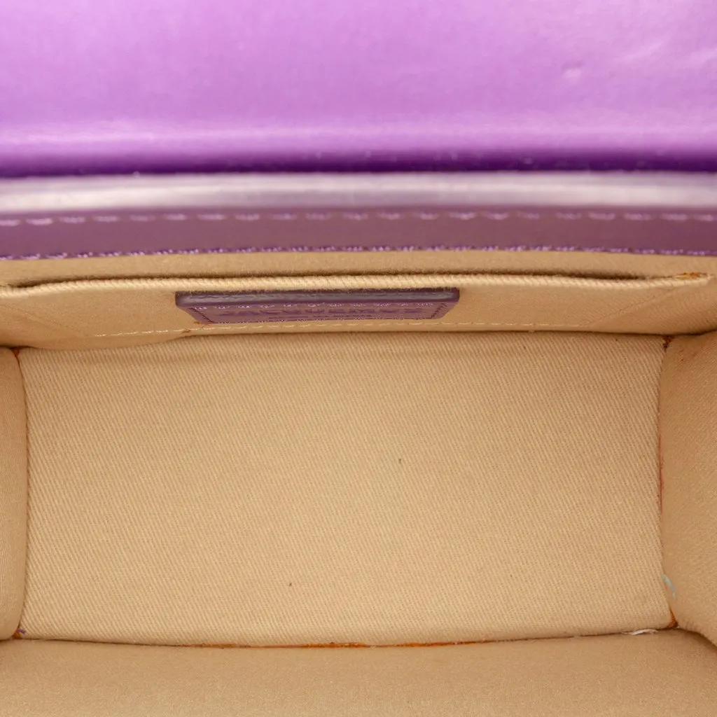 Jacquemus Leather Le Chiquito Noeud Purple Leather Good - Model View