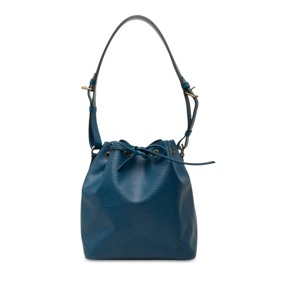 Louis Vuitton Epi Petit Noe Blue Leather Very good - Front View
