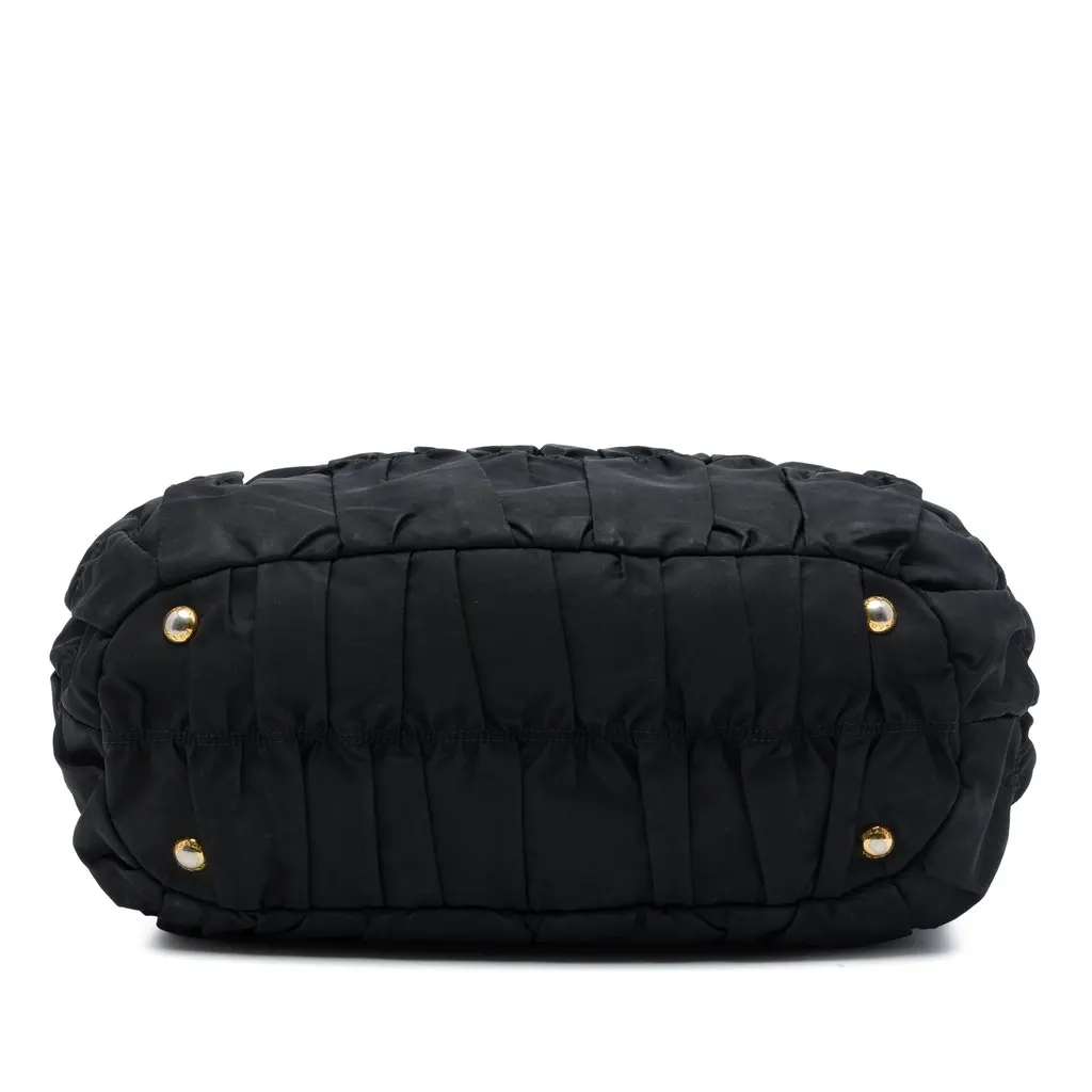 Prada Tessuto Gaufre Satchel Black Polyamide Good - Inside View