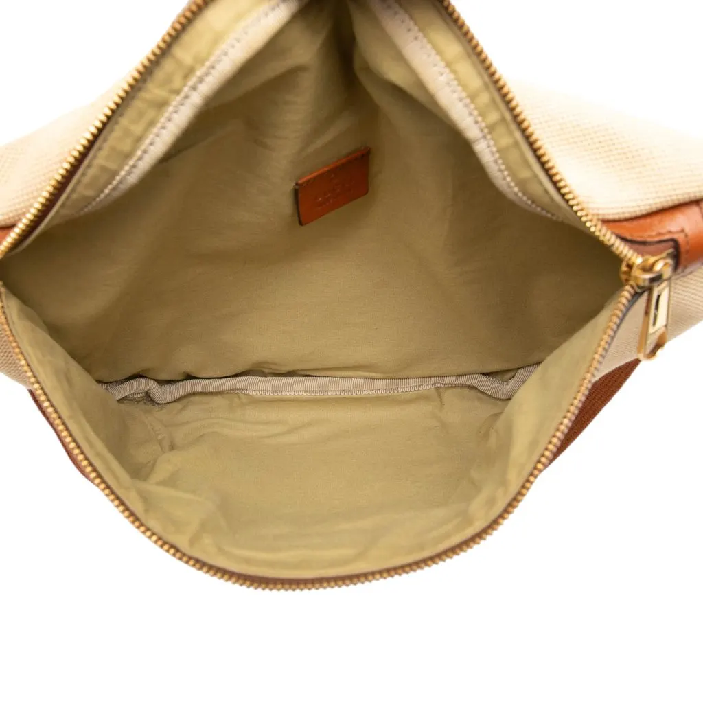 Gucci Canvas Web Belt Bag Beige Very good - Model View