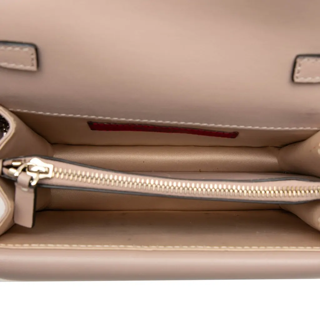 Valentino Leather Rockstud Chain Pouch Pink Leather Very good - Model View