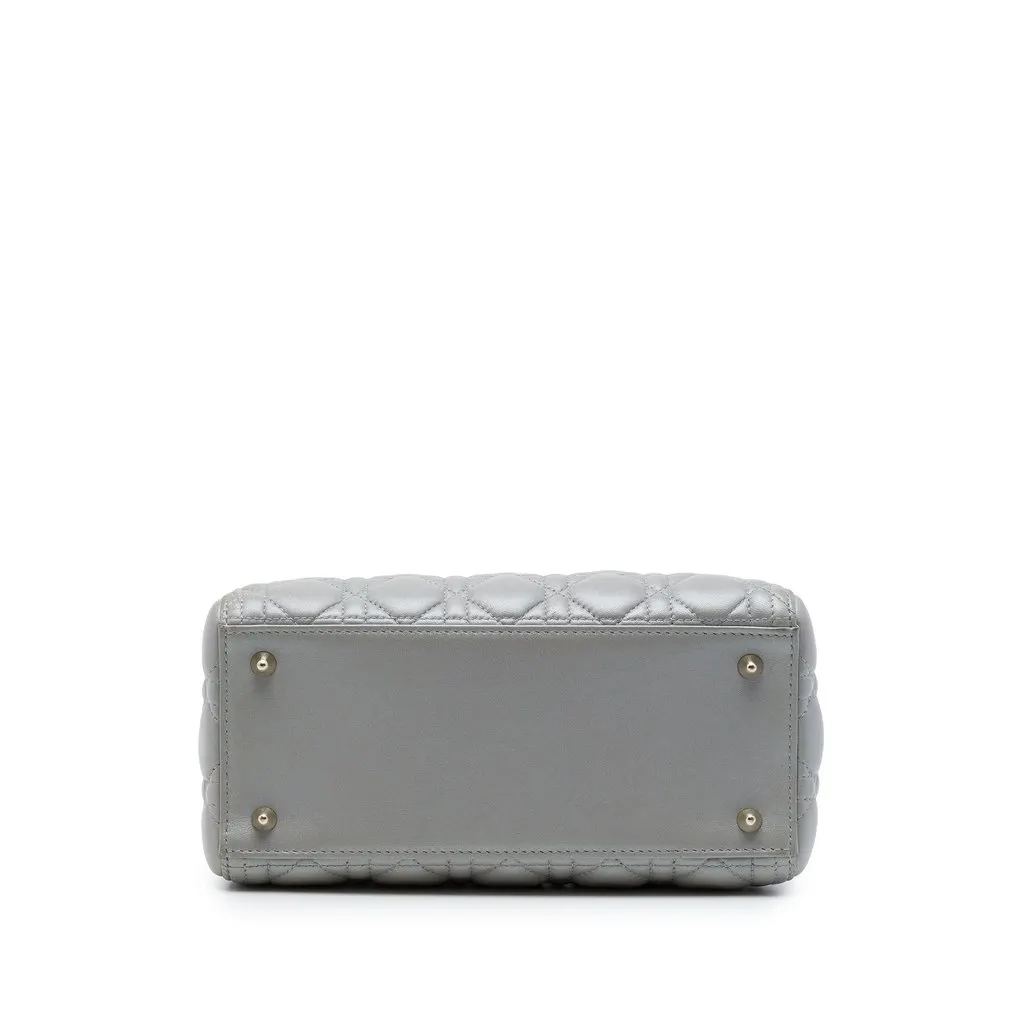 Dior Medium Pearlescent Lambskin Cannage Lady Dior MultiColor Leather Very good - Inside View