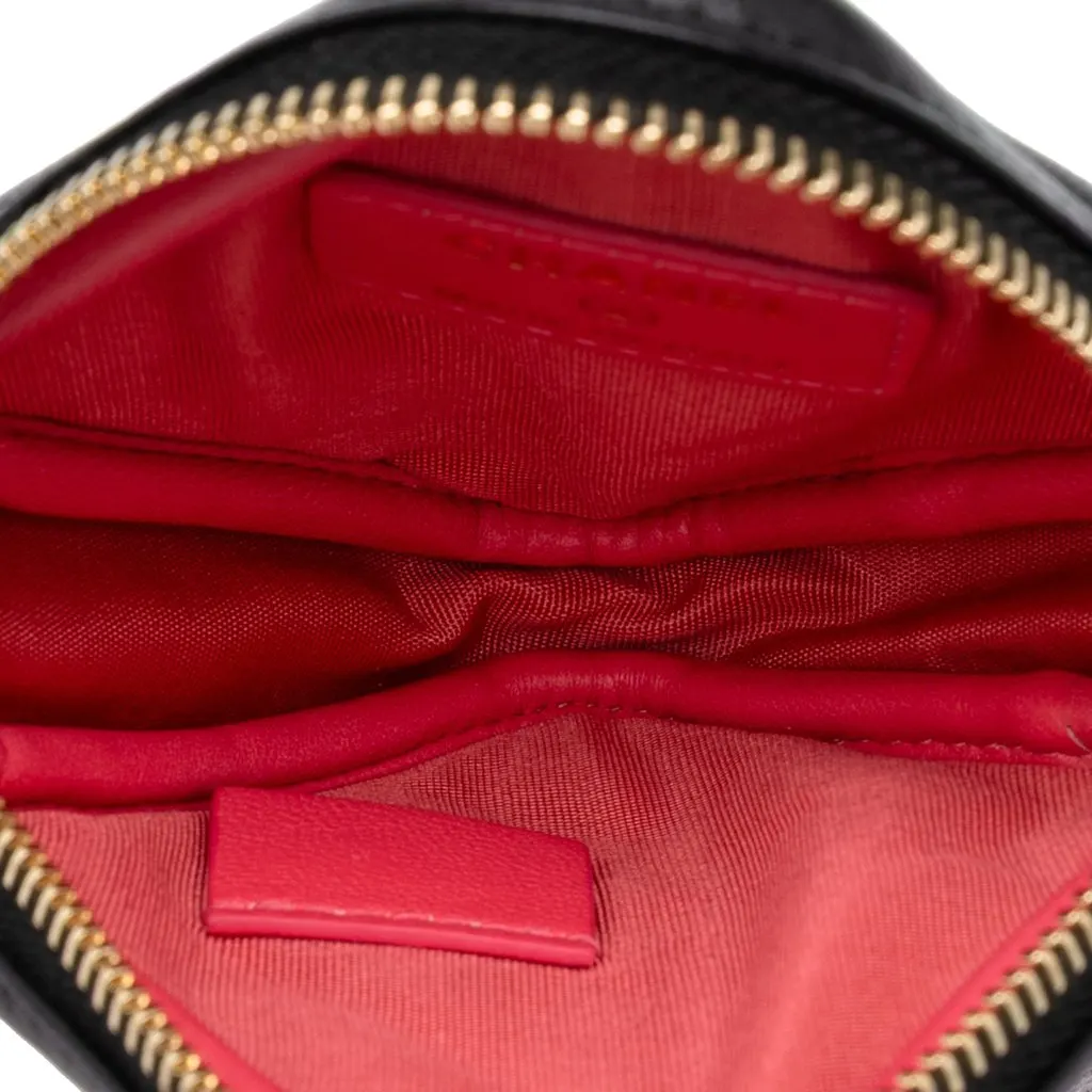 Chanel CC Quilted Lambskin Diamond Clutch with Chain Black Leather Good - Model View