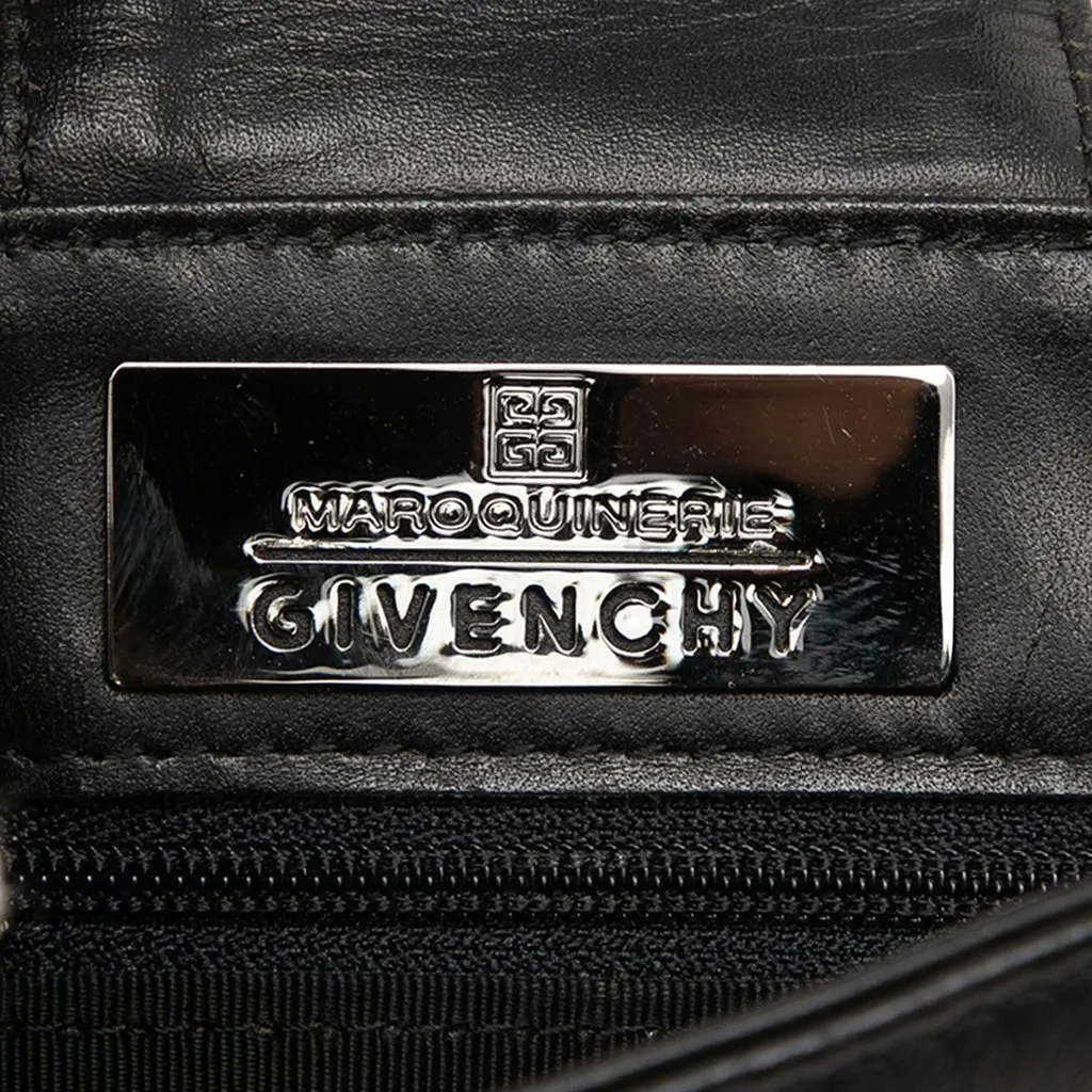 Givenchy Mini Calfskin Textured Logo Handbag Black Leather Very good - Box View
