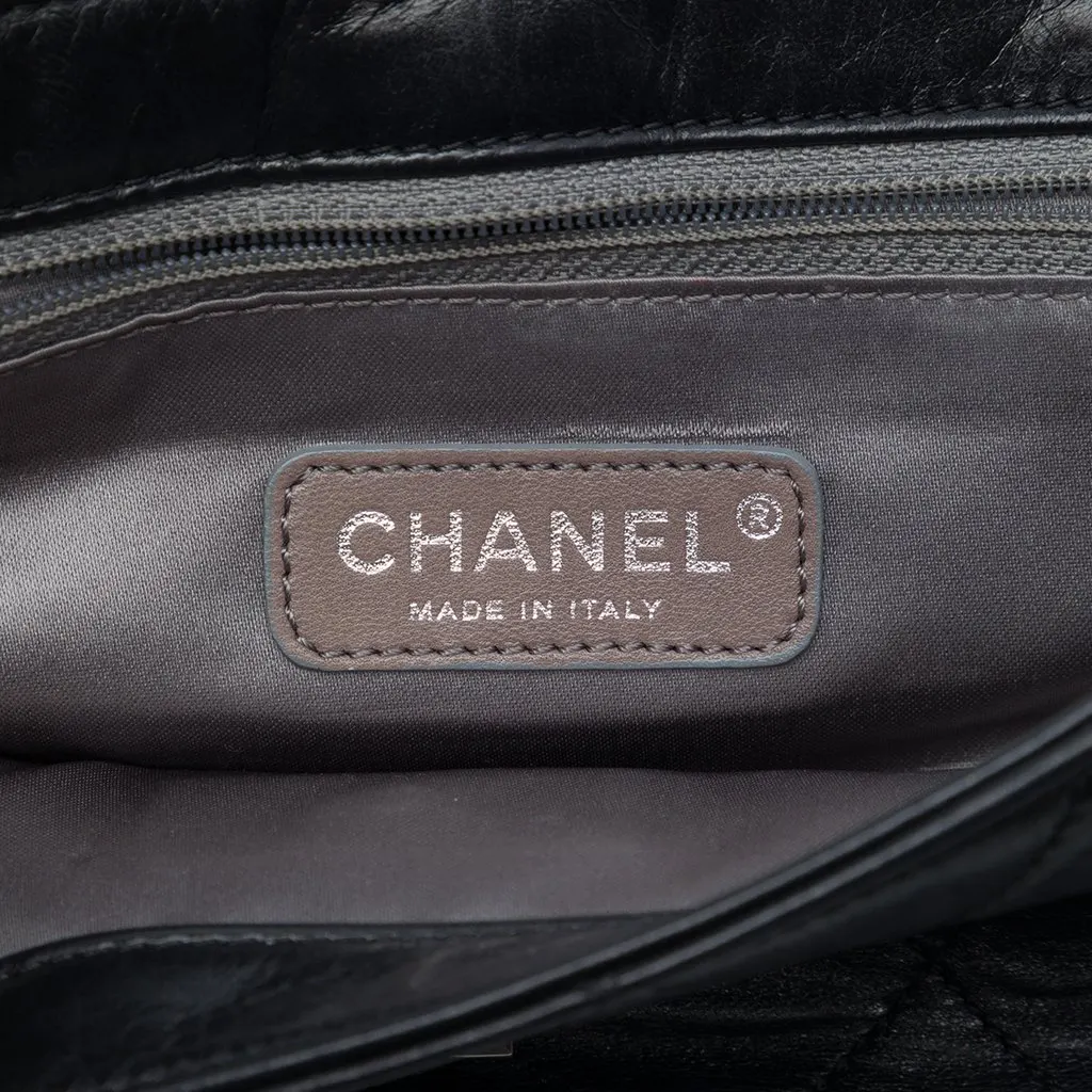 Chanel Quilted Lambskin East West Mademoiselle Flap Black Leather Very good - Box View