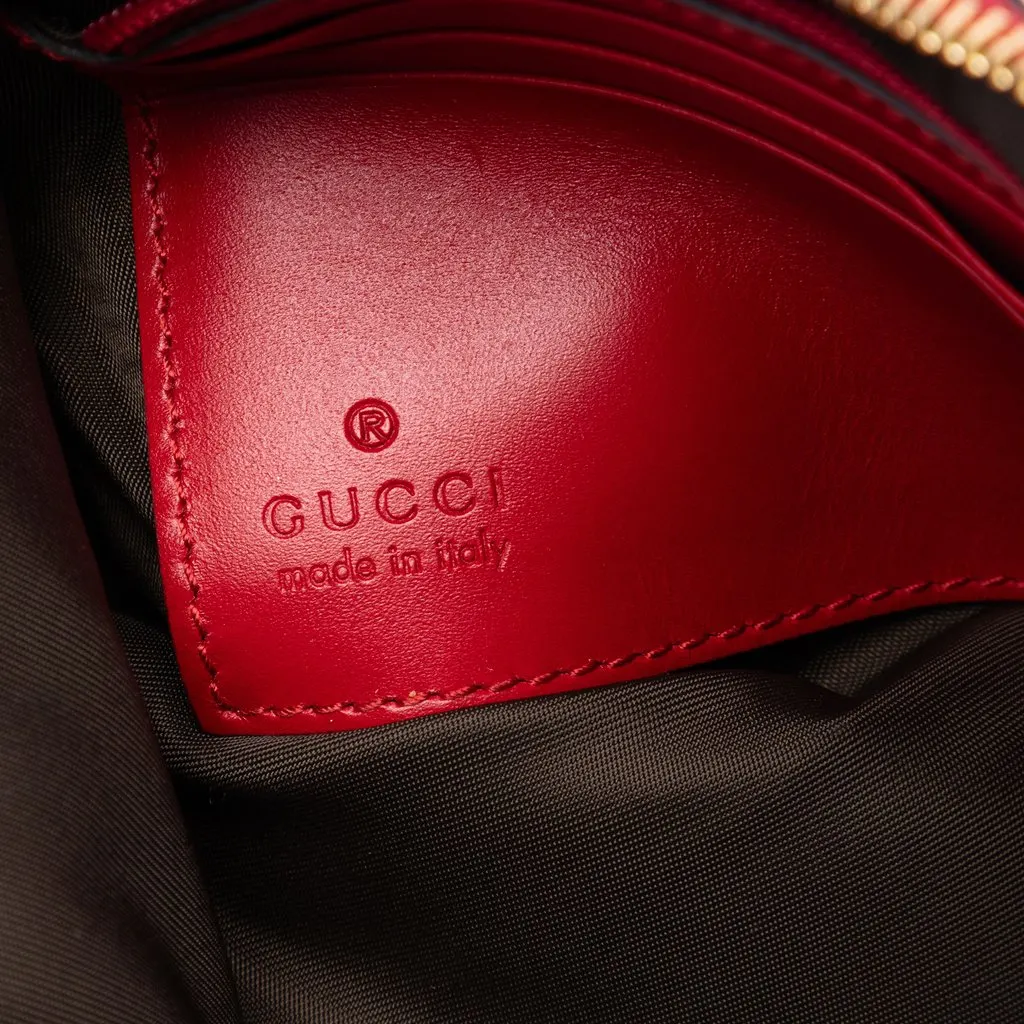 Gucci Guccissima Chain Pochette Red Leather Very good - Box View