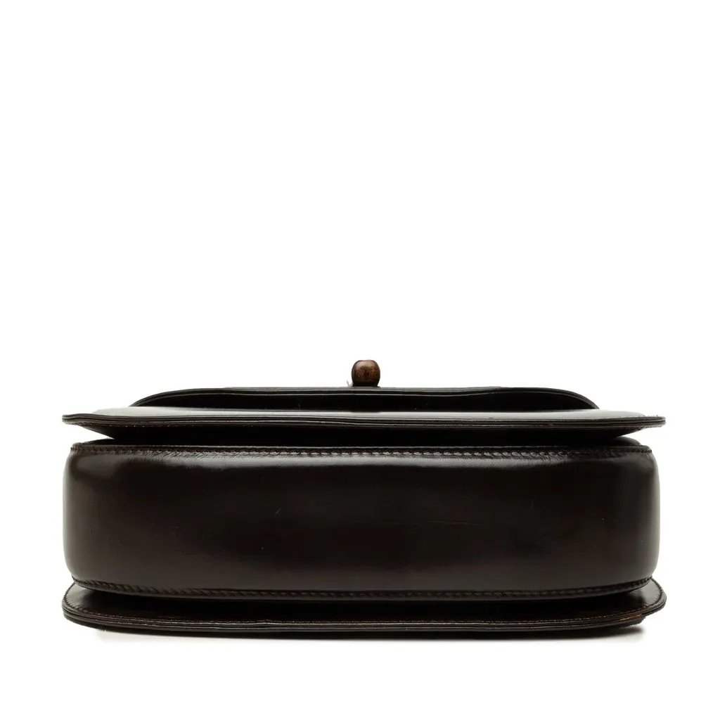 Gucci Small Calfskin Bamboo Night Brown Leather Very good - Inside View