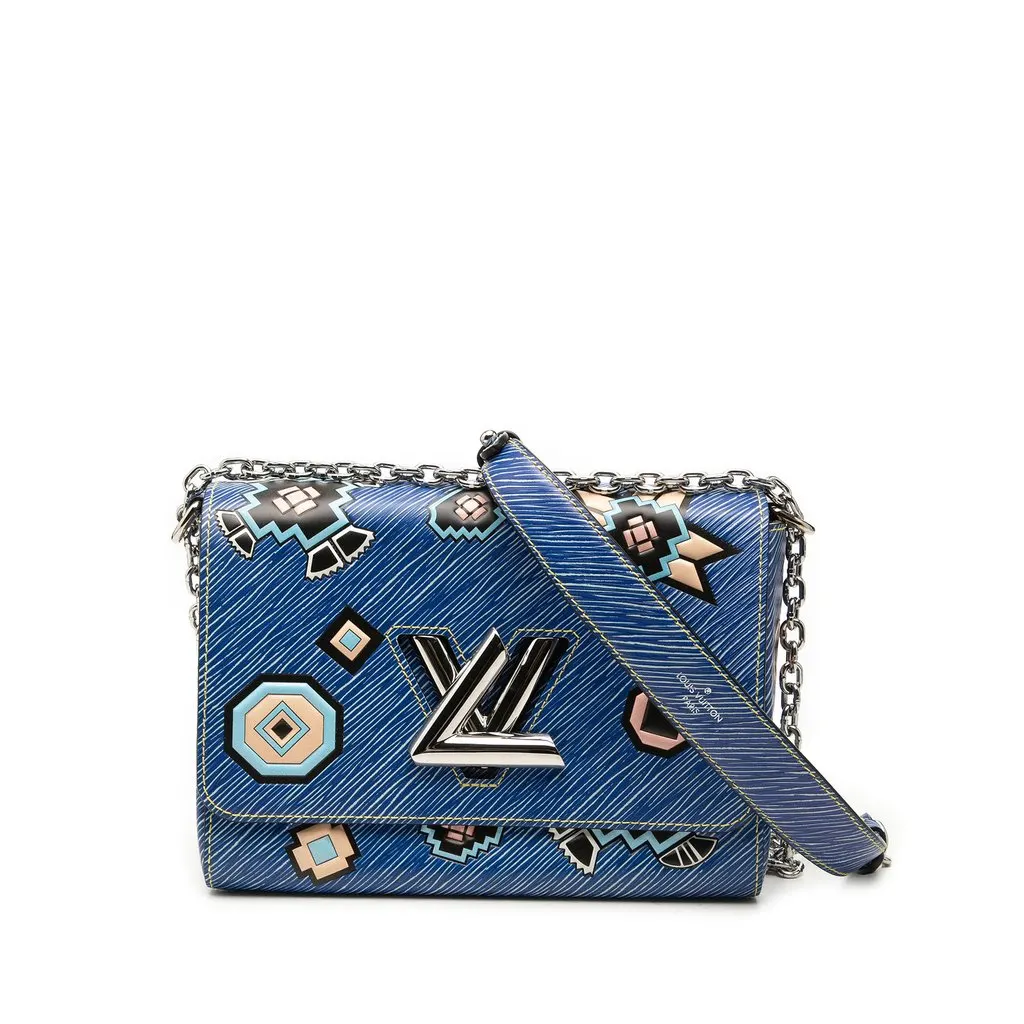 Louis Vuitton Epi Denim Azteque Twist MM Blue Leather Very good - Front View