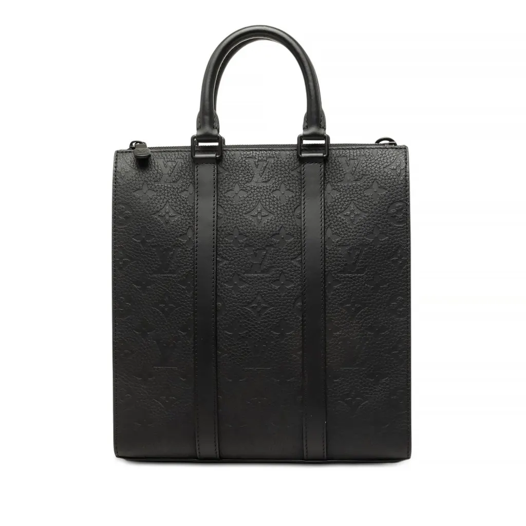 Louis Vuitton Monogram Taurillon Sac Plat Cross Black Leather Very good - Front View