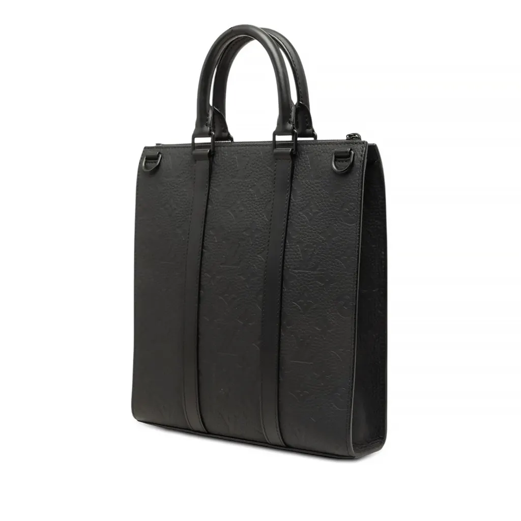 Louis Vuitton Monogram Taurillon Sac Plat Cross Black Leather Very good - Back View