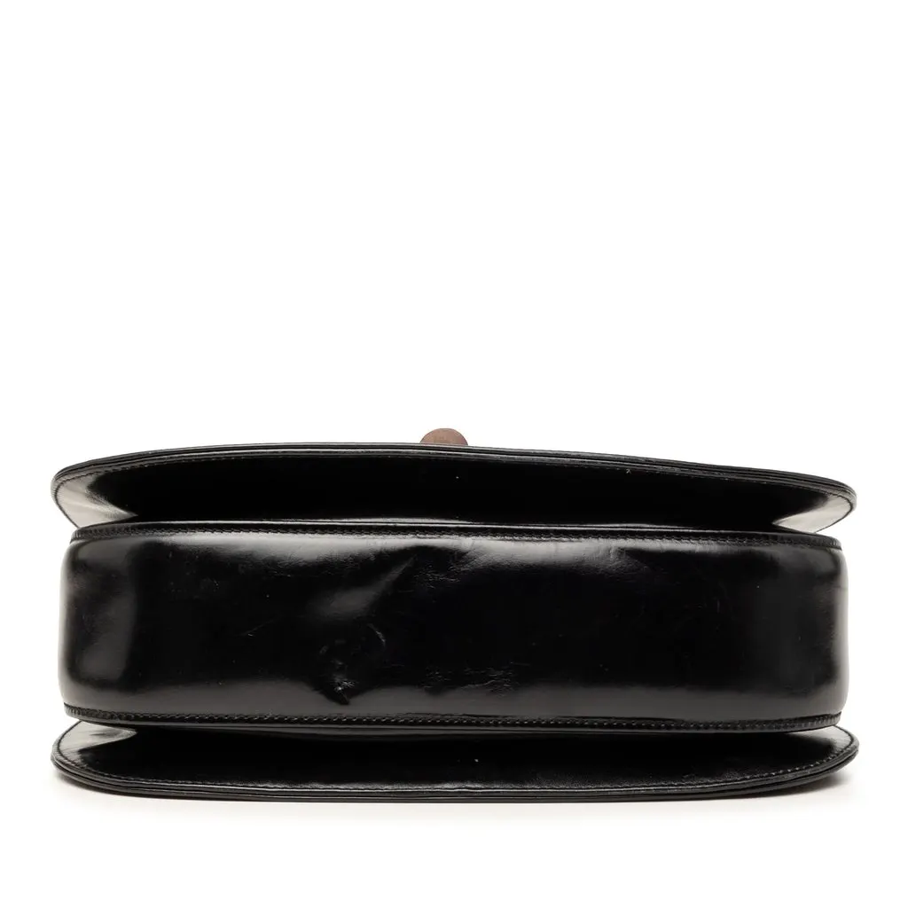 Gucci Calfskin Bamboo Night Black Leather Very good - Inside View
