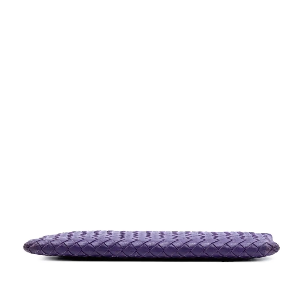 Bottega Veneta Nappa Intrecciato Clutch Purple Leather Very good - Inside View