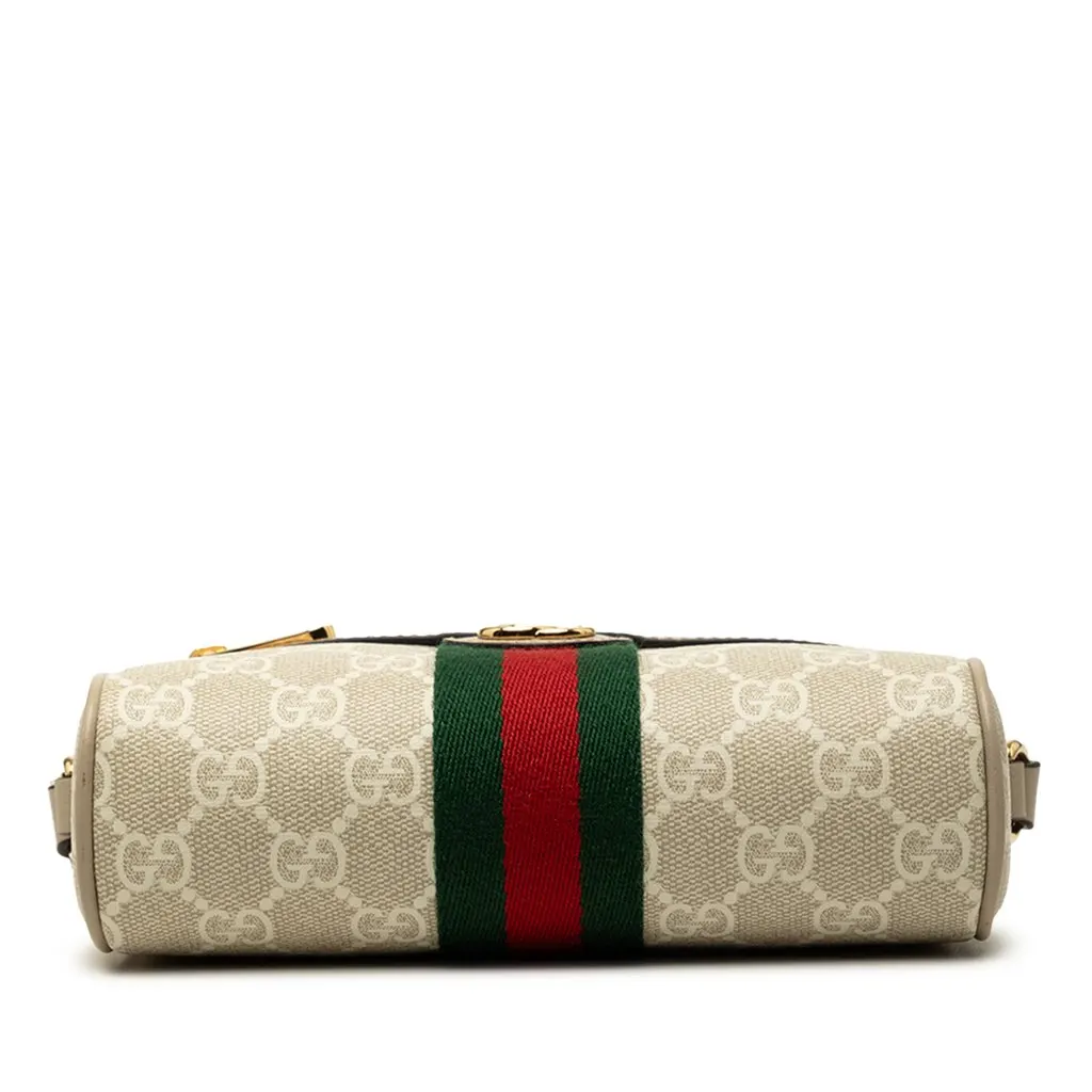Gucci Mini GG Supreme Web Ophidia Crossbody Brown Very good - Inside View