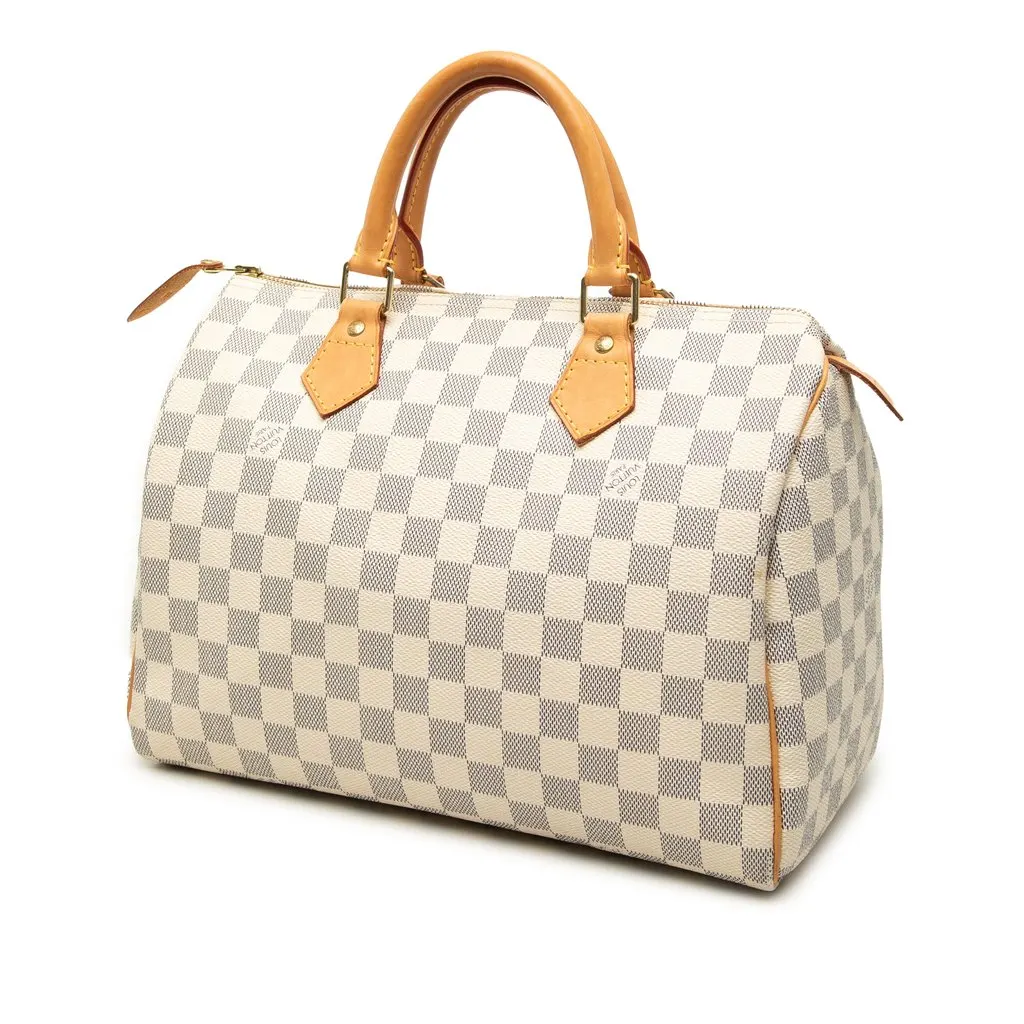 Louis Vuitton Damier Azur Speedy 30 White Very good - Back View