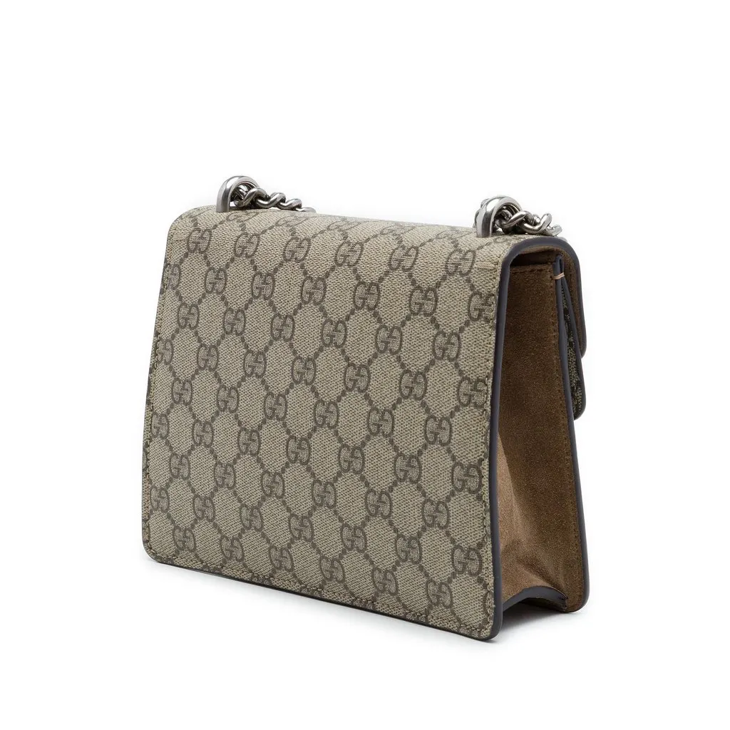 Gucci Small GG Supreme Dionysus Crossbody Beige Canvas Very good - Back View
