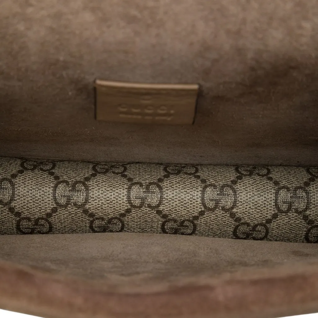 Gucci Small GG Supreme Dionysus Crossbody Beige Canvas Very good - Model View