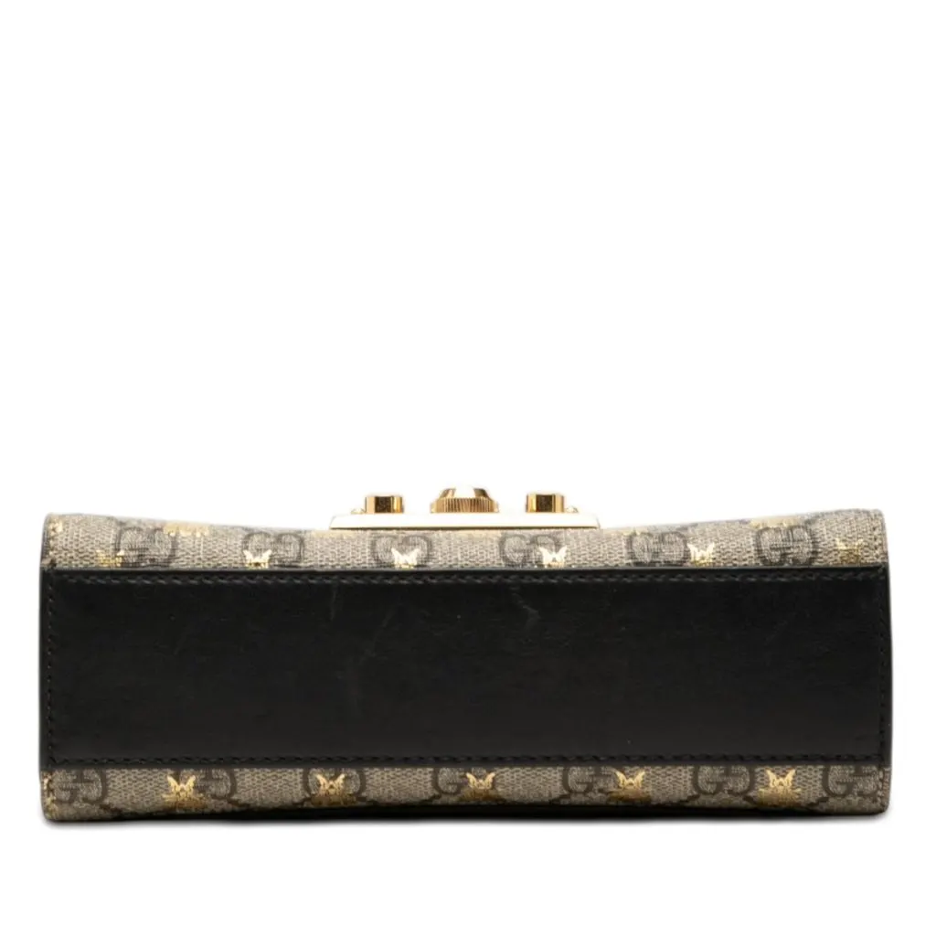 Gucci Small GG Supreme Bee Padlock Crossbody Beige Very good - Inside View