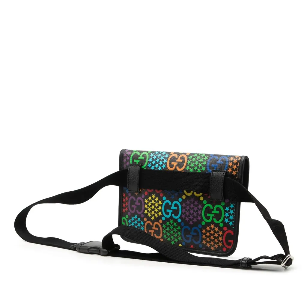 Gucci GG Supreme Psychedelic Belt Bag Black Very good - Back View
