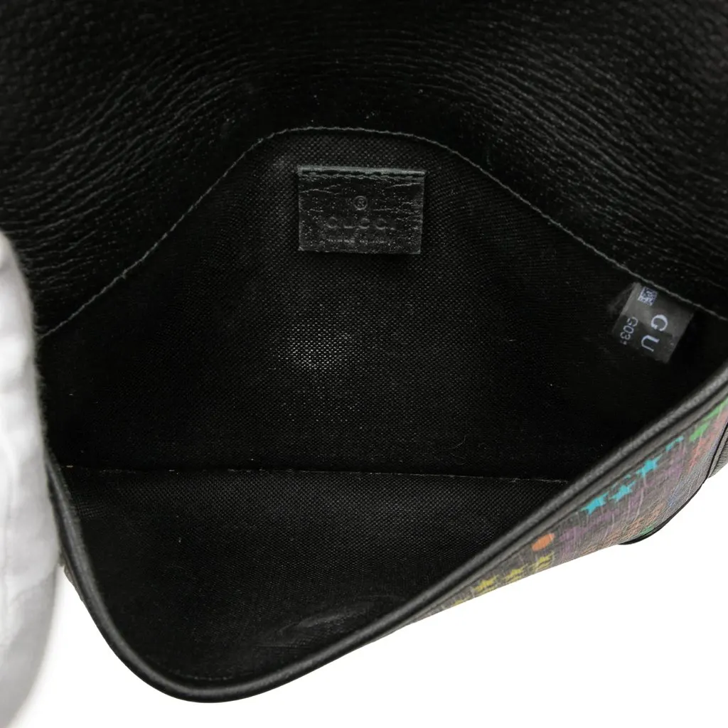 Gucci GG Supreme Psychedelic Belt Bag Black Very good - Model View